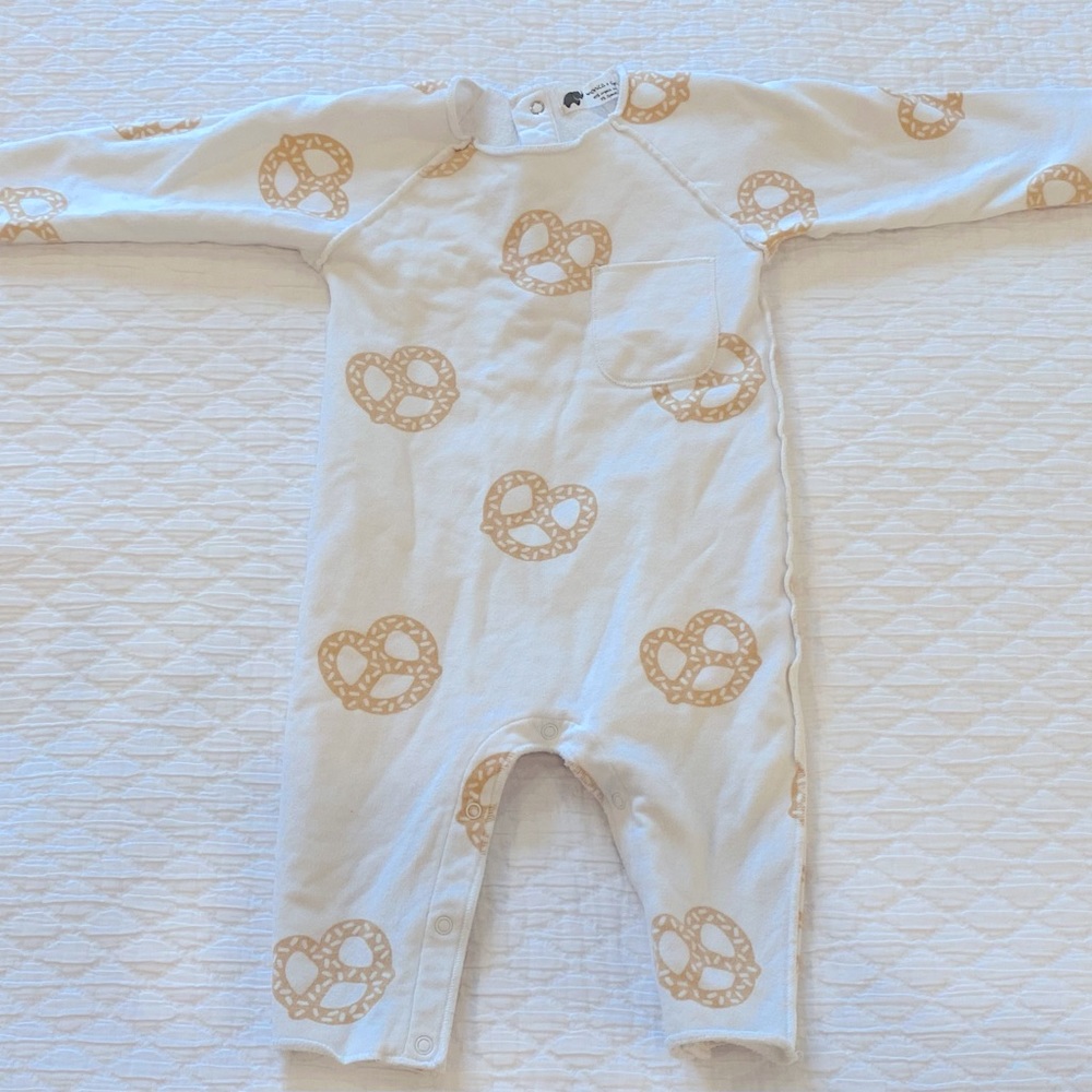🥨 Monica + Andy Pretzel Sweatshirt Romper 🥨